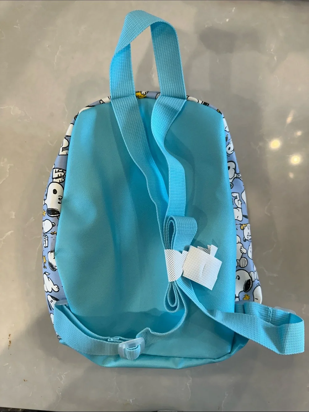 Peanuts Snoopy Mini Backpack in Light Blue with Woodstock Print